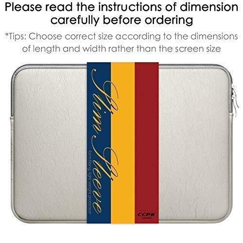 CCPK 13 inch Laptop Sleeve 13" Case Cover PU Leather Bag Compatible for Apple MacBook Air 13.3-inch Sleeves Compatible with Pro Retina Surface Dell Samsung Sony HP Notebook 12.9 inch iPad, Gray
