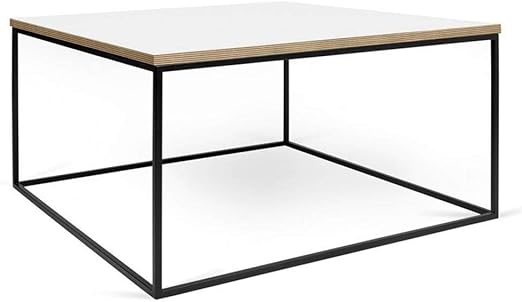 Tema Home Couchtisch Quadratisch Gleam 75 Tablett Weiss Matt Struktur Lackiert Schwarz Matt Amazon De Kuche Haushalt