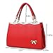 YINGPEI Women's Top Hand Handbags Burgundy PU Leather