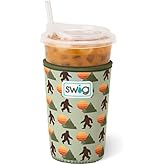 Swig Life Medium Iced Cup Coolie, Standard 22oz Iced Coffee Cup Insulator Sleeve with Handle, Neoprene Insulated Coolie Keeps Drinks Cold (Wild Thing)