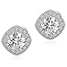 Studs Earrings Square Cz Stud Earrings  Fashion Stud Earrings for Women