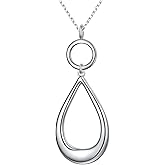 Long Necklace Sterling Silver Larait Bar Y Lariat Long Chain Drop Adjustable Necklace Gift for Her, 30"