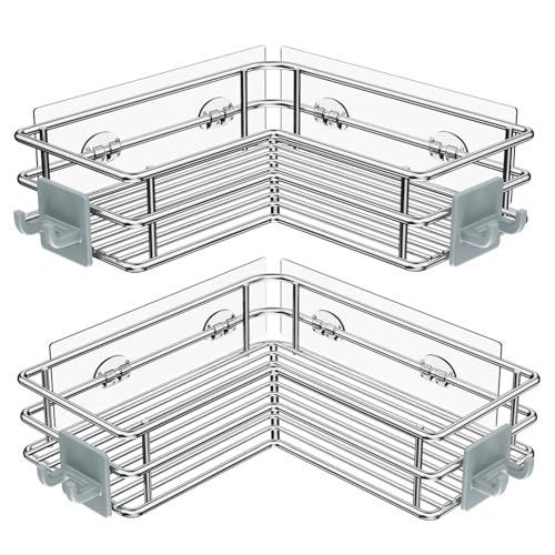 Nieifi Corner Shower Shelves, Adhesive Shower Caddy, Bathroom Organization