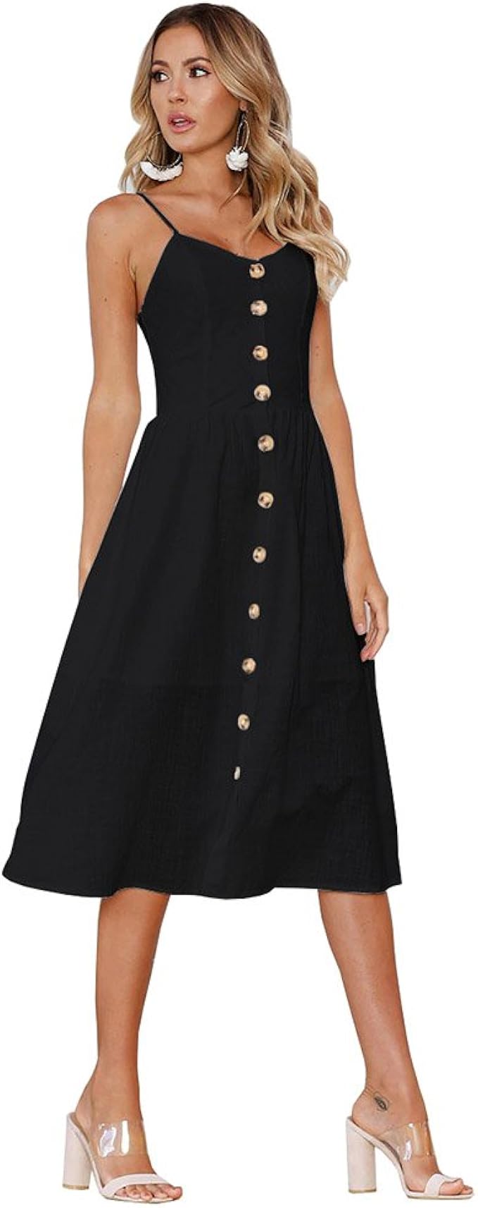 a line button down dress