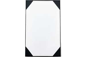 Menu Holders Made of Premium Faux Leather - Single Panel (10-Pack) Menu Covers Single Page (Black, 8.5" x 14")