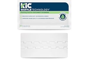 KICTeam - Waffletechnology® Cleaning Cards for Desktop & Mobile Document Scanners (15 Cards) - Presaturated with WonderSolvent - Made in USA