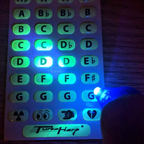 Harmonica Key Labels 33 count - Glow in the Dark - Thumbnail 7