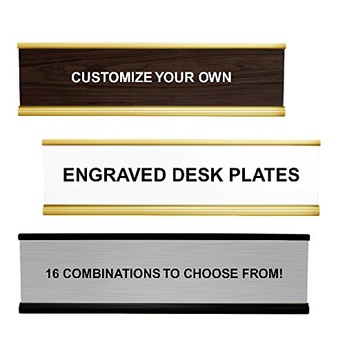 Buy Customizable Desk Name Plate, 2x8 Plastic Desk Plates with