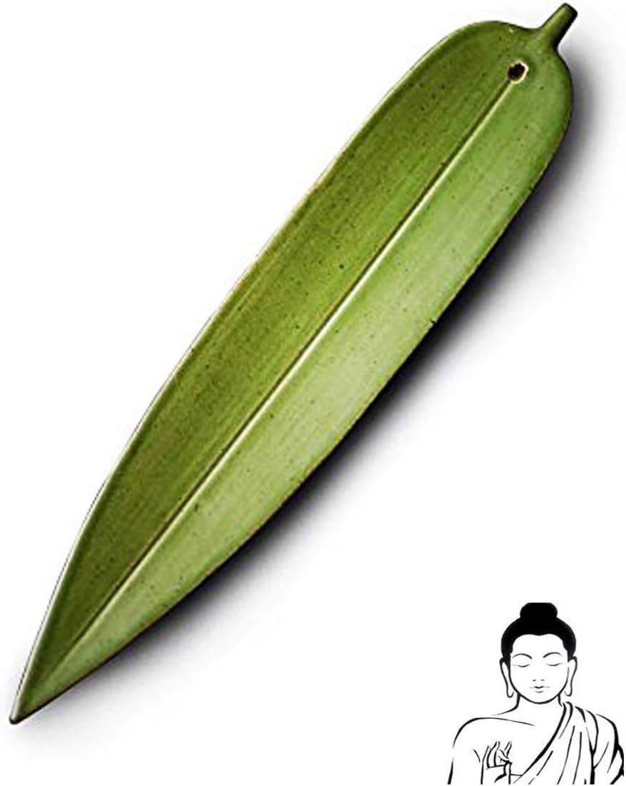 fujiang Ceramic incense holder plant meditation incense burner 1 piece Handmade Bamboo leaves Shaped Home Decor