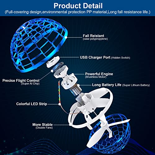 Flying Orb Ball Toys Boomerang Spinner Drone Soaring Orb Toy Hand