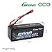 Gens ace 14.8V 4S 50C 5000mAh LiPo Battery Pack HardCase with Deans T Plug for 1 8 Scale Electric RC Buggy Truggy Crawler Monster Off-Road Car Boat Truck Roar Approved Slash 4X4 Traxxas Bandit Emaxx , Black