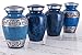 Adera Dreams Small Urns for Human Ashes Keepsake - Set of 4 Blue Memories Mini Cremation Urns - Memorial Ashes Urn with Case, Velvet Pouches and Funnel - Miniature Burial Funeral Urns for Sharing Ash