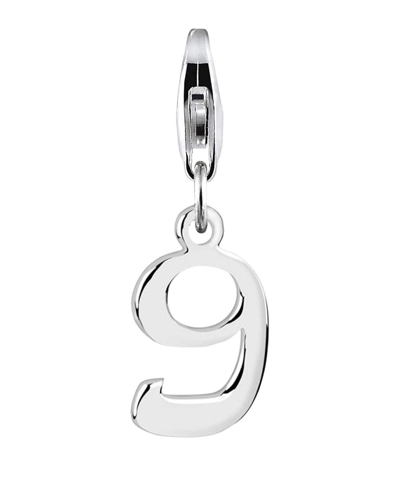 Nenalina Charm Number 9 Pendant, for All Brands of Charm Bracelets and Necklaces, Made of 925 Sterling Silver, 713264-000