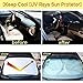 XBRN 6 Pcs Car Windshield Sunshade UV Protector Folding Silvering,Car Window Sun Shade Visor Shield Cover, Sun Shade UV Reflector, Keeps Vehicle Cool, Sun Protection for Baby Auto Car SUV