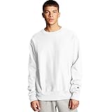 Champion Men's Reverse Weave Sweatshirt, White, M