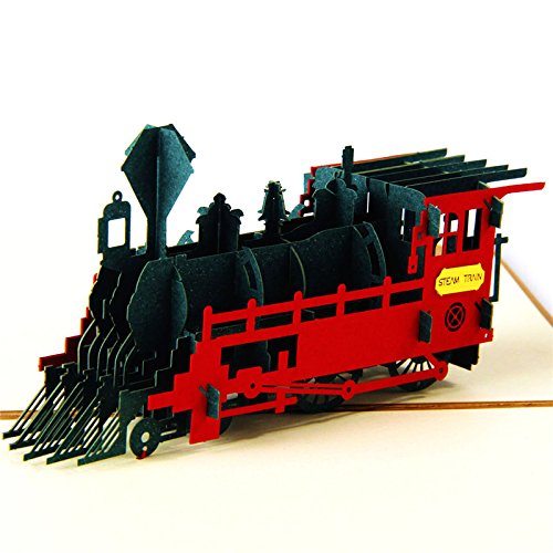 Hunger handmade 3d pop up train birthday cards creative…