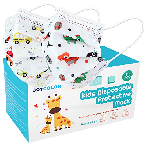 JOYCOLOR Cute kids face mask,Children's 3 Ply Protective Earloop