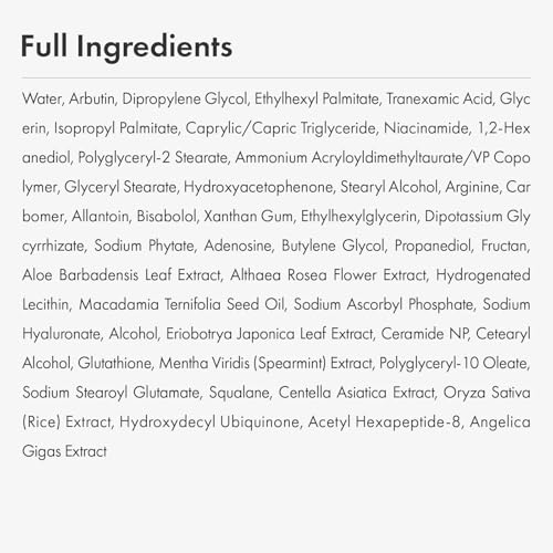 LBOYLOVE® Arbutin 7% + Tranexamic Acid 4% Cream, Skin Freckle Cream with 70,000ppm Arbutin, 40,000ppm TXA, Niacinamide & Glutathione for Dark Spots, Freckles, Blemishes and Pigmentation
