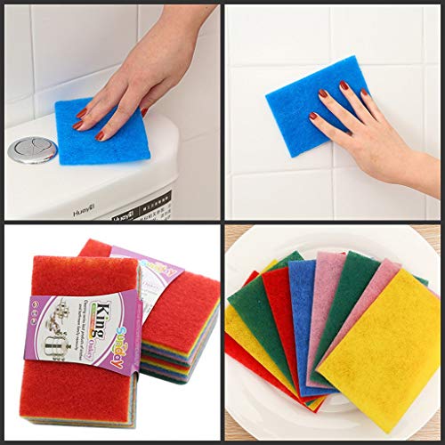 Scouring Pads Cleaning Scrub Sponge Non Scratch Scrub Pads Flexible Perfect for Kitchen Dishes, Cleaning-Quick Dry