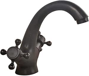 Grifería Lavabo Grifería negra Baño Cobre completo debajo de la