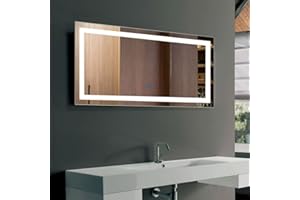 DP Home 40 x 28 in. LED Lighted Illuminated Bathroom Vanity Wall Mirror with Touch Button, Anti-Fog, Dimmable, Touch Button, 