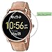 Screen Protector Compatible With Fossil Q Wander Gen 2, (3 Pack) Tempered Glass 2.5D &9H Hardness, Anti-Scratch, Full Coverage Bubble-free Watch Protective Film
