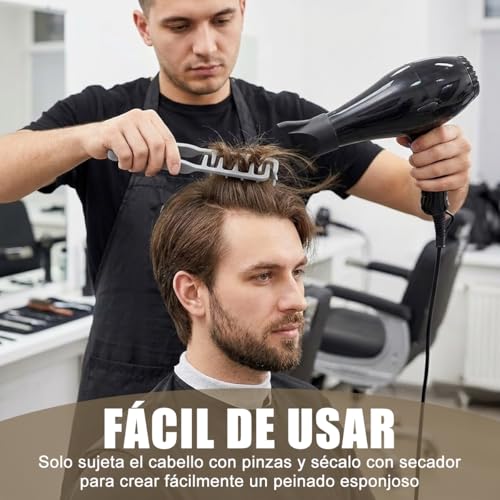 2 Piezas Peine de Textura para Hombre y Mujer, 2 en 1 Peine Plegable Styling Comb y Peine para Peinar Esponjoso, Apto para Todo Tipo de Cabello, Crea una Textura Voluminosa y un Peinado Ondulado