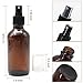 Mavogel Pack of 6, 4 oz Amber Glass Bottles with Black Fine Mist Sprayers-Including 2 Extra Black Fine Mist Sprayers, 2 Stainless Steel Mini Funnel, 2 Transfer Pipettes, 6 Bottle Labels