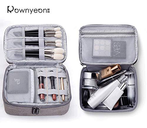 Rownyeon Makeup Train Cases Travel Makeup Bag Waterproof Portable Cosmetic Cases Organizer Mini with Adjustable Dividers for Cosmetics Makeup Brushes Toiletry Jewelry Digital Accessories Small 3 Rownyeon Makeup Train Cases Travel Makeup Bag Waterproof Portable Cosmetic Cases Organizer Mini with Adjustable Dividers for Cosmetics Makeup Brushes Toiletry Jewelry Digital Accessories Small