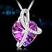 PLATO H Heart Pendant Necklace, Infinity Wrap Crystal Charm, Elegant Gift for Women, Perfect for Birthdays, Anniversaries, Valentine's Day