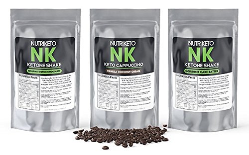 NutriKeto Sample Trifecta - 3 Single Servings - Low Carb/High Fat (LCHF) - Ketogenic Diet