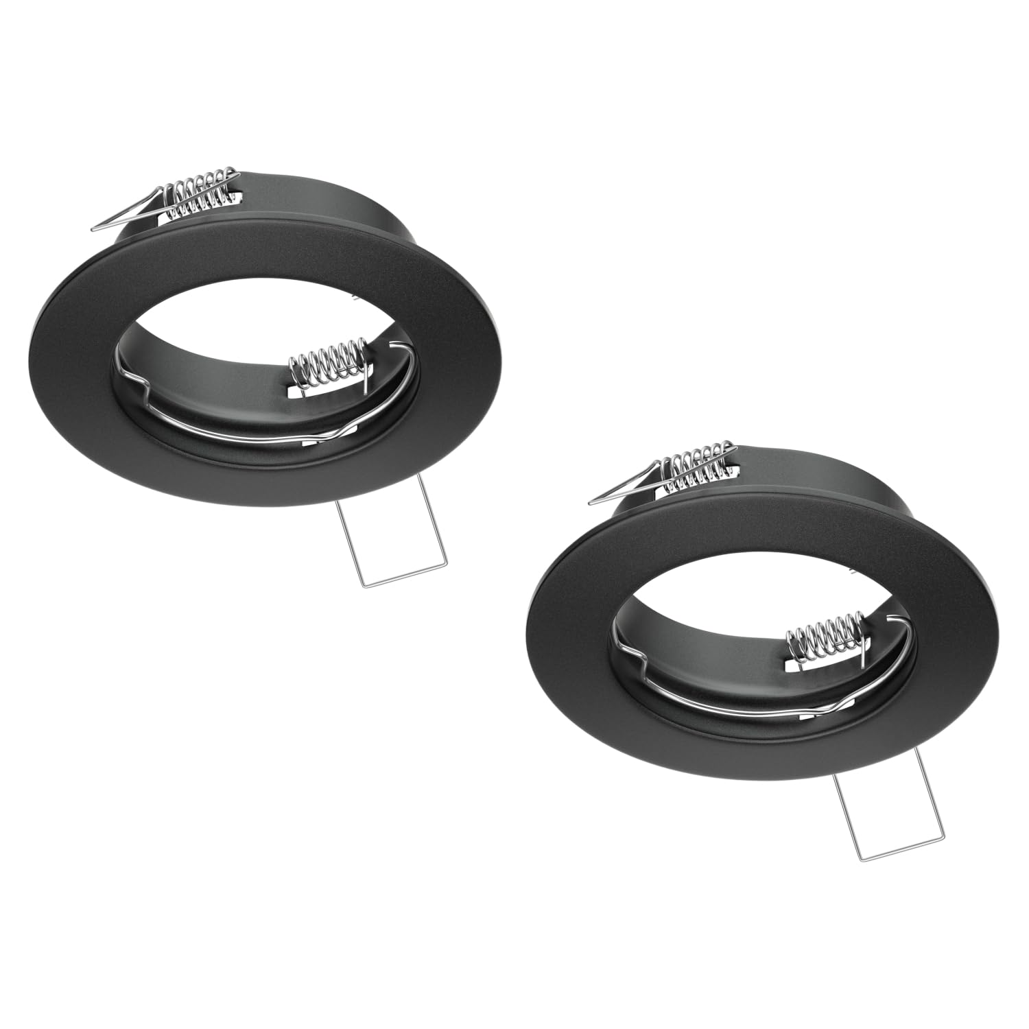 ledscom.de 2 pcs. recessed Ceiling Frame Fere, Round, Black matt — image 1