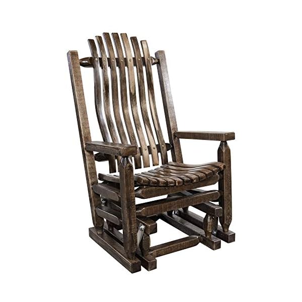 rustic glider rocker