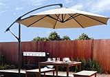 Outdoor deck Patio Umbrella Offset Cantilever Hanging Canopy tan (10-feet)