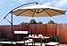 Outdoor deck Patio Umbrella Offset Cantilever Hanging Canopy tan (10-feet)