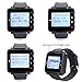 Retekess T128 Restaurant Pager System Call System Rechargeable Watch Pager(Black,1Pack) and Call Button(Red, 5 Pack) and Signal Amplifier(Black,1Pack)