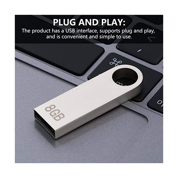 N / E USB Stick 8GB, Mini USB Stick 3.0,Speicherstick USB-Stick Metall Wasserdicht USB-Flash-Laufwerk Memory Stick Flash… – Bild 4