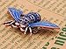 Alilang Copper Tone Shine Sapphire Blue Crystal Rhinestones Enamel Beetle Bee Brooch Pin