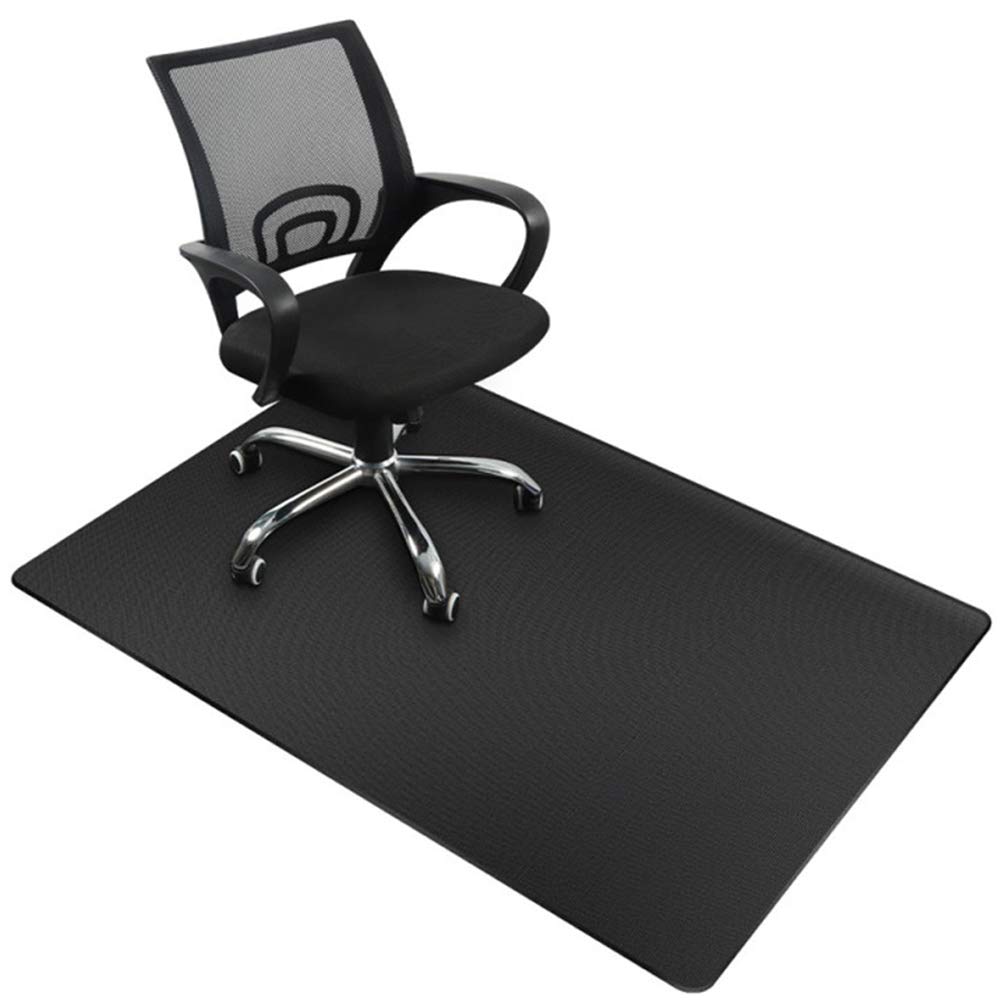 Floor Protection Mat, Office Chair Underlay, 90 x 140 cm, Hard Floor, Improved Version, Multi-Purpose Chair Rug for Home (Black, 140 x 90 cm)