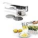 J&P Home Stainless Steel Potato Ricer Masher with  2 Interchangeable  Discs