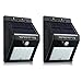 Solar Light, Rusee 16 LED Outdoor Solar Powered Wireless Waterproof Security Motion Sensor Lights Lamp for Patio, Deck, Yard, Garden,Driveway,Outside Wall Motion Activated Auto On/Off (2 Pack)
