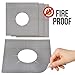 Gas Range Stove Protector Liners - 100% FIREPROOF, Larger 12” x 12” Coverage, Long-Lasting Double Thick Durability, Holes Cut For A Perfect Fit On Your Stovetop, Dishwasher Safe & Non-Stick