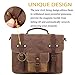SOAEON Messenger Bag,Computer Bag 15.6inch,Waterproof Laptop Bag Waxed Canvas Vintage Satchel Shoulder Bag for Travel