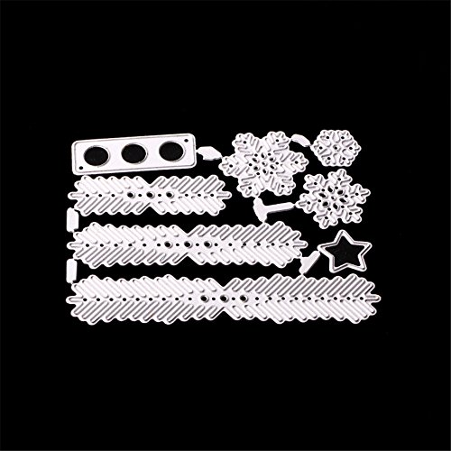 Dream_light Metal Cutting Dies, Embossing Dies Stencil Template Mould for DIY Scrapbooking Photo Album Paper Card Making Craft Wedding Party Decoration DIY Gift, Die-Cuts (Christmas Tree Parts)