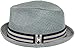 Peter Grimm Depp Fedora Hat w/Striped Brim Size (Charcoal, L/XL)