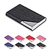 DMFLY Business Name Card Holder Luxury PU Leather & Multi Card Case, Business Name Card Holder Wallet Credit Card ID Case Holder for Women & Men - Keep Your Business Cards Clean (Black1)