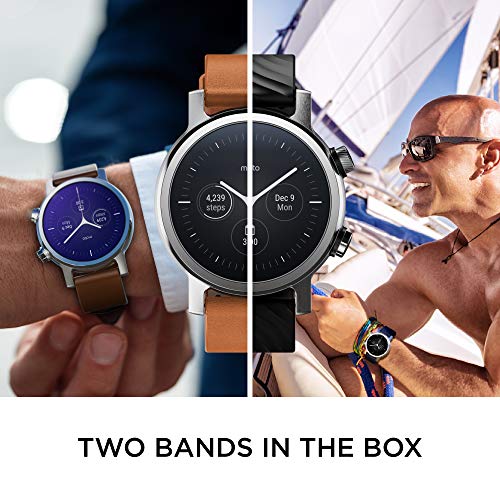 Moto 360 3rd Gen 2020 Wear OS by Google Touch Screen Luxury Stainless Steel Smartwatch