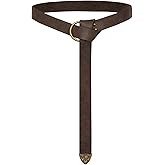 SCARLET DARKNESS Medieval Leather Belt Renaissance Accessory Pirate Viking Belt for Men Women