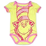 Dr. Seuss The Cat in the Hat Girls Bodysuit Creeper-Yellow -24 Months