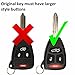 KeylessOption Just the Case Keyless Entry Remote Control Car Key Fob Shell Replacement for KOBDT04A-Blue